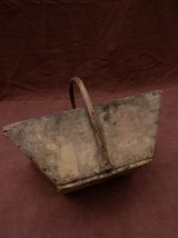 Panier en bois brut de vendange