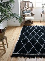 Sublime tapis beni ouarain tissé main