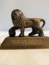 Statuette en bronze lion de Waterloo napoléon
