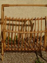porte  revue  en bambou , vintage