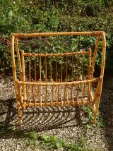 porte  revue  en bambou , vintage