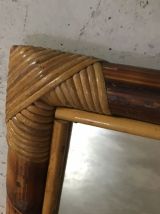 Miroir bambou années 60