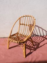 Chaise coquille rotin enfant