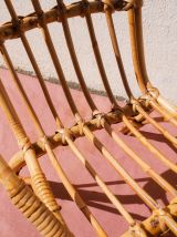 Chaise coquille rotin enfant