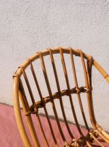 Chaise coquille rotin enfant