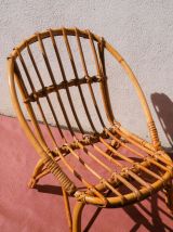 Chaise coquille rotin enfant