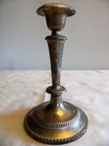 Bougeoir chandelier orfèvrerie argenté drégut