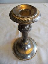 Bougeoir chandelier orfèvrerie argenté drégut