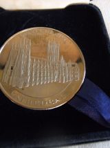 Médaille cathédrale Canterburry nickel argent