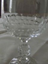 6 verres à vin en cristal