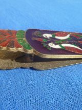  presse-papier ancien en laiton émaillé