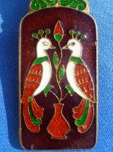  presse-papier ancien en laiton émaillé