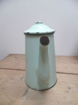 cafetière émaillée couleur vert d'eau