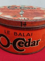 Jolie boite en tôle publicitaire O-Cedar 