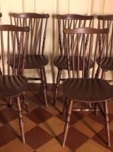 Série de six chaises vintages Baumann modèle Tacoma