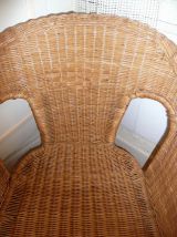 fauteuil rotin vintage