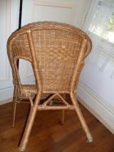 fauteuil rotin vintage
