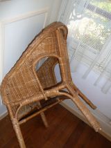 fauteuil rotin vintage