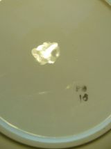  6 assiettes creuses "FB 16" jaunes relief Digouin