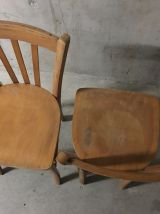 Paire de chaises bistrot années 60