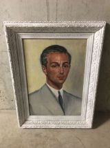 Portrait à l’huile d’homme en costume