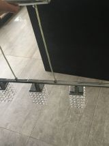 Suspension contemporaine pampilles cristal 