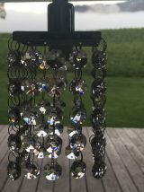 Suspension contemporaine pampilles cristal 