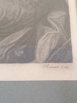 Gravure XVIIIe d'Antoine Louis Romanet "Le Sommeil"