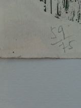 Gravure d'art contemporain signée Philippe Lepatre "Le Vent"