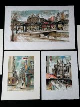 "Le Piéton de Paris" - 10 lithographies signées