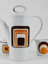 Service à café en porcelaine 70s