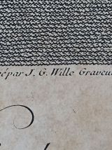 Gravure XVIIIeme siècle - "Tricoteuse Hollandaise"