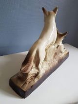 statue animalière céramique signée L François Ste Radegonde