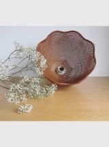 Abat-jour en osier forme tulipe