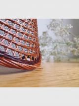 Abat-jour en osier forme tulipe