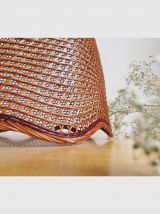 Abat-jour en osier forme tulipe