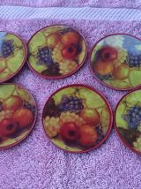 Boîte de 6 Sous verres vintage 