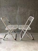 2 chaises métal pliantes Federico Giner