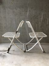 2 chaises métal pliantes Federico Giner
