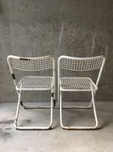 2 chaises métal pliantes Federico Giner