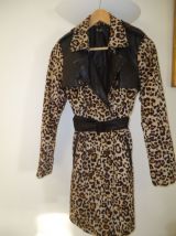 Manteau trench vintage léopard