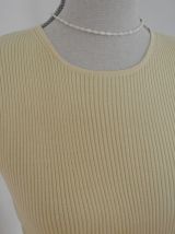 Haut Top 100% Soie Cotelé "Maille en Plus" VINTAGE 80'S - 38