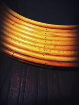 vintage miroir en rotin bambou osier