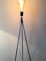 lampadaire s/anc. trépied photo métal_ampoule globe