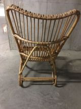 Fauteuil en rotin années 60
