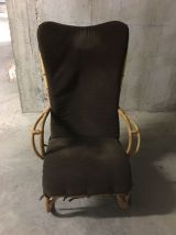 Fauteuil en rotin années 60