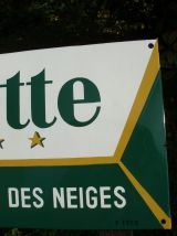 Ancienne plaque émaillée Finette sur le Vin