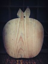 vintage planches à découper bois pomme rectangle