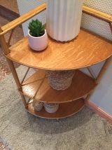 Meuble d'angle en rotin