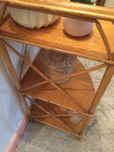 Meuble d'angle en rotin